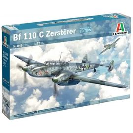 Maquette Avion Bf 110 C049 Zerstorer - Italeri - 1:72 - Plastique - 14 Ans Et Plus - Adulte - Mixte-Italeri