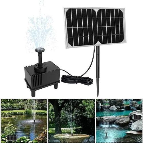 Yuenfong Pompe Solaire Pour Fontaine - 5w - Pour Jardin, Bain D'oiseaux, Décoration