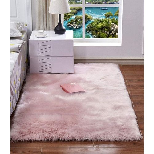 Tapis Chambre Soft Tapis De Sol Pour Shaggy Tapis De Salon Moderne Tapis De Sol Grand Pour Couloir (Rose,160x230 Cm)[X617]