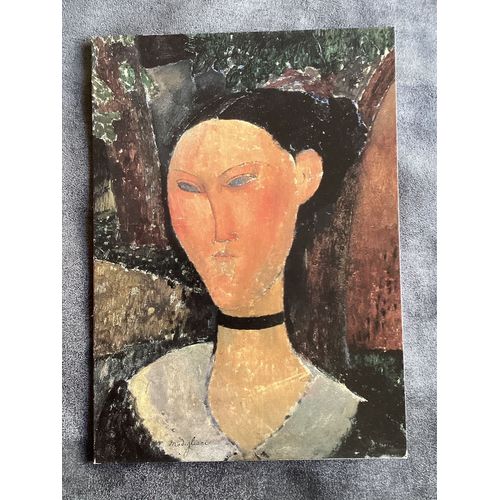 Carte Modigliani / Femme Au Ruban De Velours Ou Le Liseré Noir