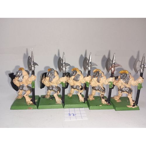 5 Hommes Betes Peints: Warhammer Ad&d Heroquest Jrtm , Figurines Jeu De Role