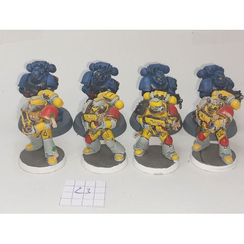 8 Space Marines Peints Warhammer 40k Sapce Hulk, Space Crusader