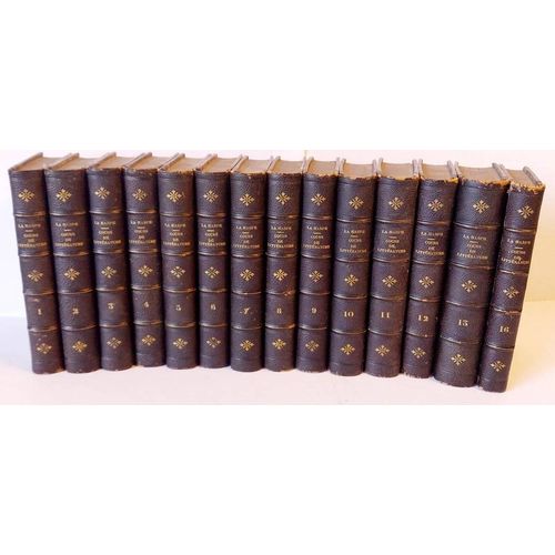 La Harpe Cours De Littérature Ancienne Et Moderne. 1822 Tomes 1 À 13 Et Tome 16 Relié