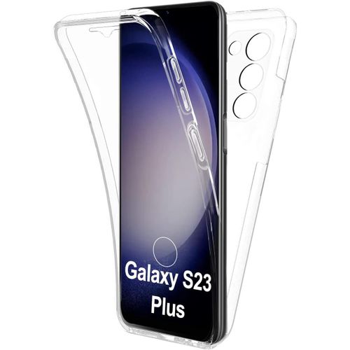 Coque Pour Samsung Galaxy S23 Plus ,Coque 360 Protection Intégral Arrière Rigide Avant Souple Transparent - Hqselection®