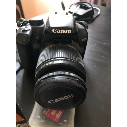 Canon EOS-1000D 10.1 Mpix + Objectifs (55-250 E et EF-S 18-55mm) Noir