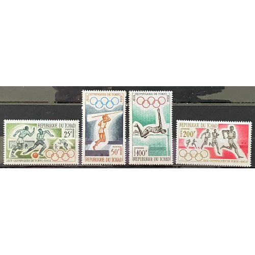 Lot De 4 Timbres Neufs** Tchad 1964 Y&t N° Pa 18 À 21