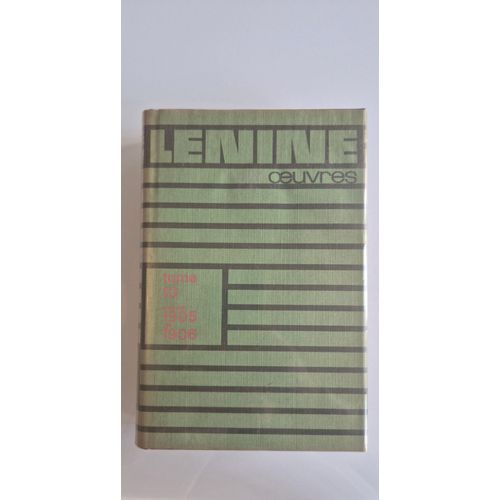 Oeuvres Complètes - Lénine, Vladimir, Tome 10,  Très Bon État