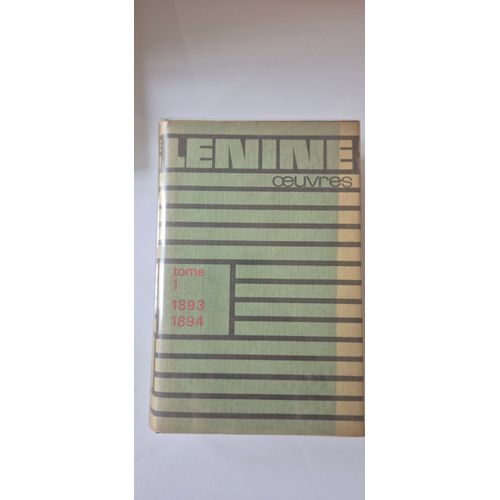 Oeuvres Complètes - Lénine, Vladimir, Tome 1, Très Bon État
