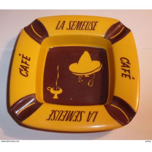Cendrier Vintage En Résine Café La Semeuse