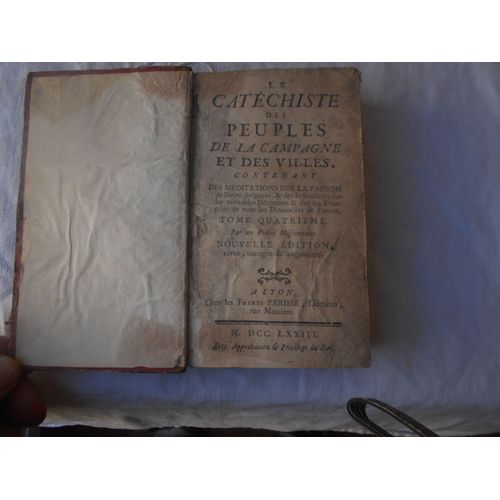 Ancien Missel Cathechisme Des Peuple De Campagne & Ville  1773