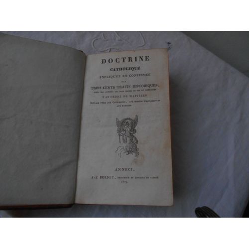 Ancien Livre Religion Doctrine Catholique 1829