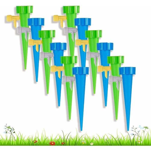 12Pcs Irrigation Goutte À Goutte Kit, Arroseur Automatique Plantes, D'Arrosage Automatique Avec Vannes De Régulation, Débit D'Eau Réglable