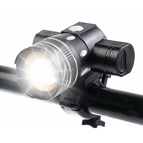 5000 Lumens Lumière Vélo Eclairage Avant Rechargeable, Led Etanches Lampe Vélo Haute Luminosité 6 Heures De Cyclisme Sur Route De Montagne Sécurité Banlieue Lampe De Poche Avec 3 Modes