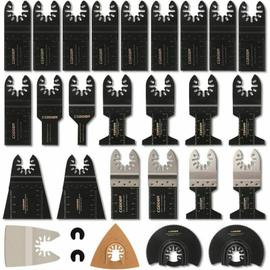28 Accessoires d'outils oscillants multifonctions Lame de scie universelle  pour Parkside Dewalt Ryobi Bosch Couper les coins de bois / métal /  plastique - 2