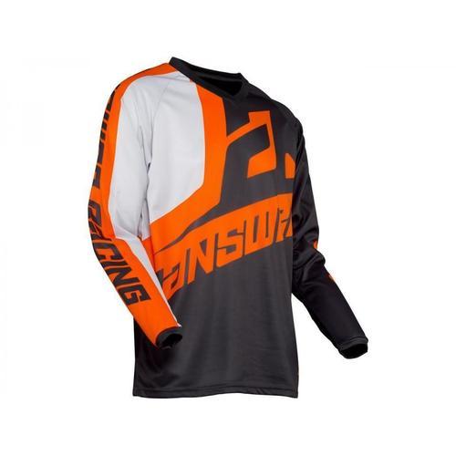 Maillot Tee Shirt Pour Moto Cross Taille Xl Noir Orange Answer Syncron Voyd Charcoal