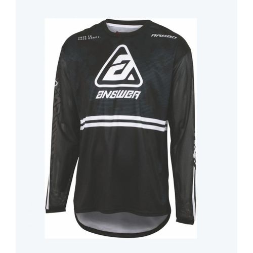 T-Shirt Maillot Noir Answer Arkon Moto Trials Pour Homme Femme Taille M Neuf
