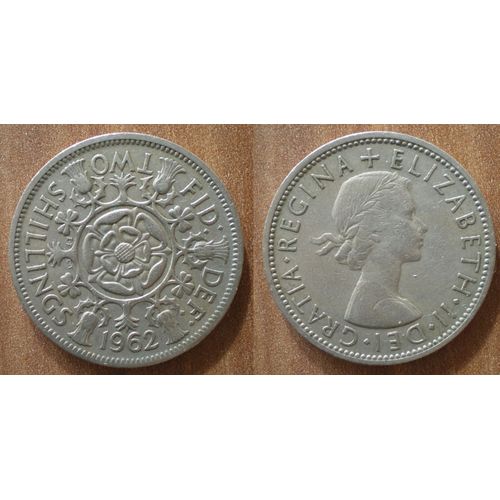 Royaume Uni 2 Shillings 1962 Grande Bretagne Elizabeth 2 Piece Shilling Pound Pounds