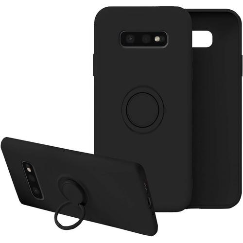 Compatible Avec Coque Samsung S10e Silicone Antichoc Etui Samsung Galaxy S10e Anti-Rayures Ultra Mince Protection Housse Avec Anneau (Noir, Samsung S10e)