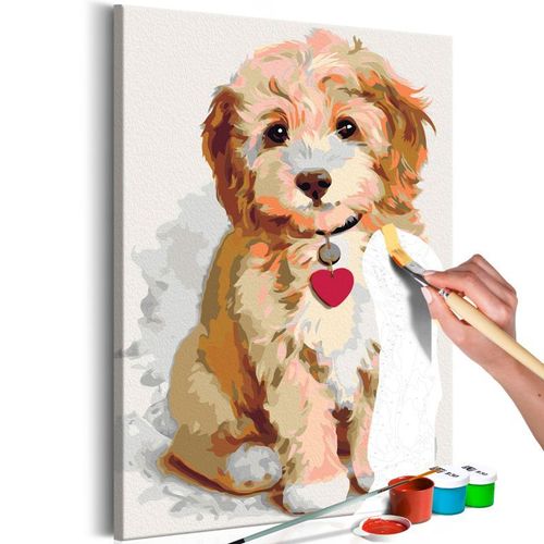 Paris Prix - Tableau à Peindre Soi-même "chiot" 40x60cm