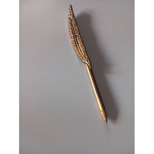 Stylo En Laiton Objet De Vitrine Collection Français