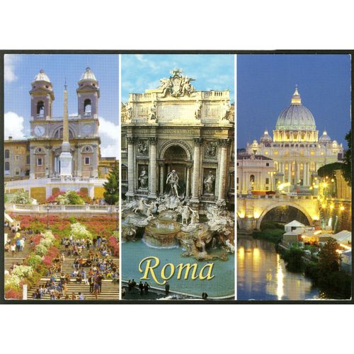 Carte Postale Roma, Piazza Di Spagna, Fontana Di Trevi, San Pietro, 2012
