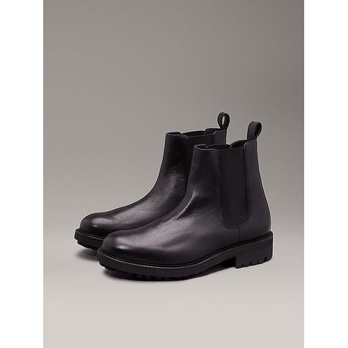 Chaussures Calvin Klein Bottines Chelsea Cuir Noir - 45