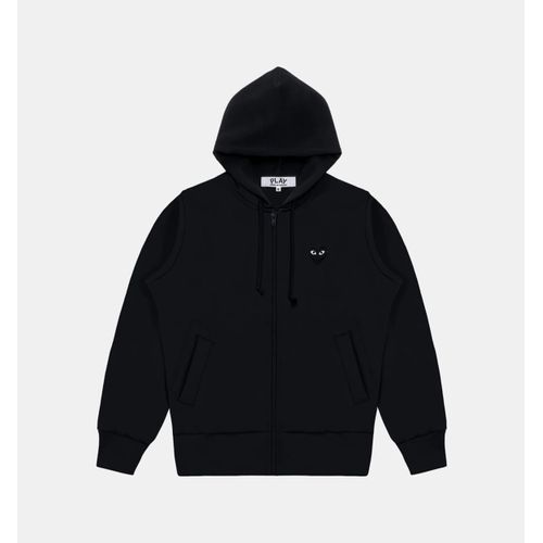 Sweat À Capuche Zippé Comme Des Garçons Play Grand Logo C?Ur Noir