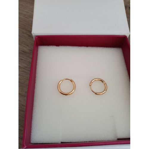 Créoles Plaquage Or Un Micron Diamètre 13 Mm