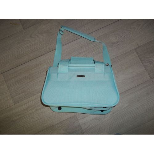 Vanity AXIOME bleu turquoise clair porté épaule ou main TBE