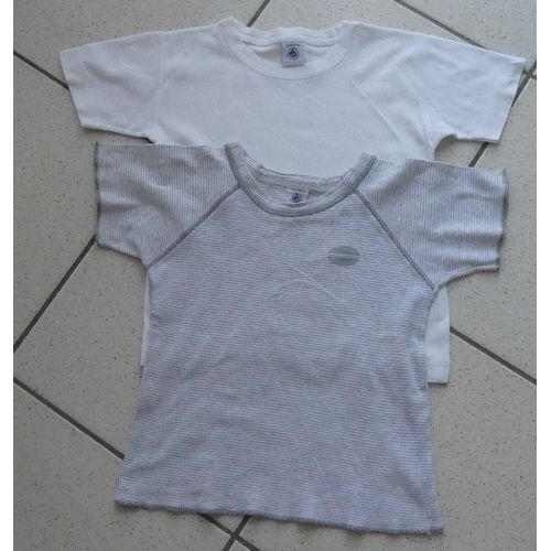 2 Maillots De Corps 6 Ans Petit Bateau Mixte