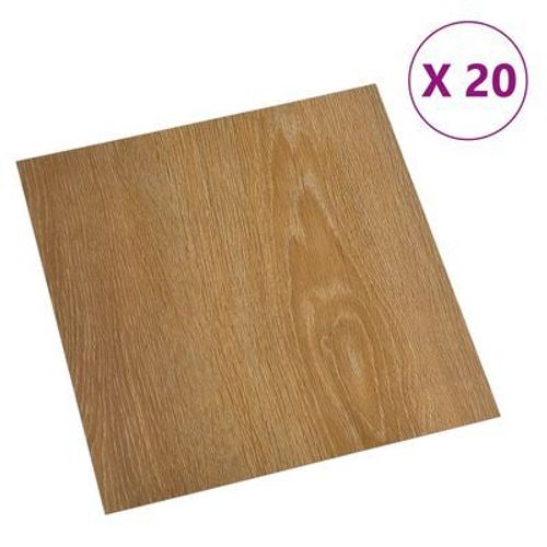 Dalles De Plancher Autoadhésives 20 Pcs Pvc 1,86 M² Marron