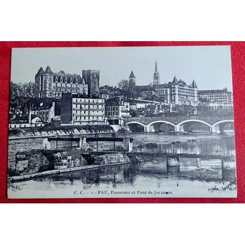 Ancienne Carte Postale Ville De Pau. Panorama Et Pont Jurancon. Collection Pau 1900. P.Fley/Y. Prout. Réédition 1985.