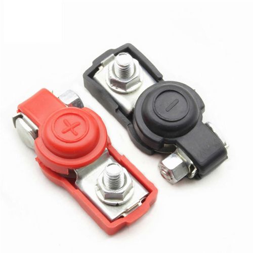 2pcs Installation Facile Voiture Camion Batterie Cosses Borne De Pince Zinguée