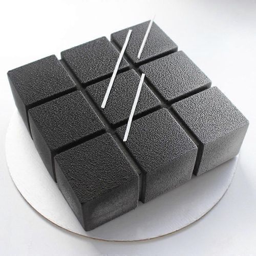 Moule À Gâteau En Silicone Outils De Cuisson Dessert Cube Carré-Résine De Mousse Au Chocolat