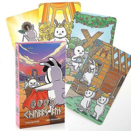 Chubby Bun Rune (Ancien Futhark) Tarot Deck V.3 Tarot Oracle Cards Deck High Quality Tarot Cards Board Game For Fate Divination