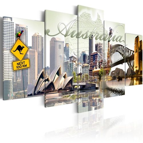 Tableau Imprimé "Welcome To Australia!" 50 x 100 cm