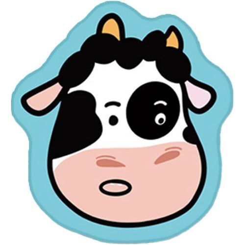 Tapis de souris de vache Tapis de souris de bureau mignon Conception de dessin animé pour ordinateur portable Kawaii Chat Accessoires de bureau (vache bleue)