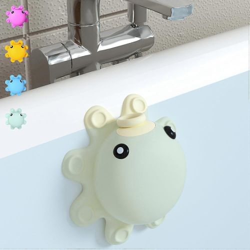 Couvercle de vidange de baignoire en silicone,Bouchon de vidange de trop-plein de baignoire avec ventouse,Accessoires de salle de bain mignons,Couleur ivoire