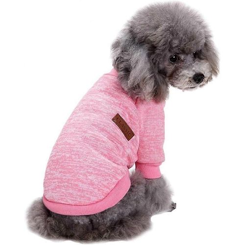 Vêtements Pour Chiens Pour Animaux De Compagnie Pull Pour Chien Épaississement Doux Chaud Chiot Chiens Chemise D¿Hiver Chandail Pour Chiot Pour Chiens (X-Large, Rose)