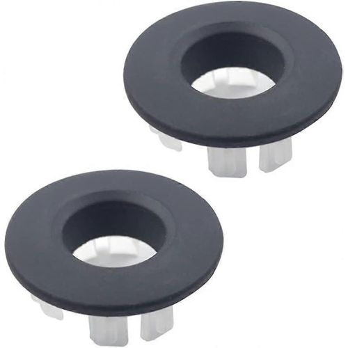 2pcs Évier Trop-Plein Anneau Mat Noir Salle De Bain Lavabo Bassin Garniture Trop-plein Couvercle Trou Insert Anneau Capuchons En Laiton Cuisine Baignoire Évier Rond Drain Couvercle Pièces