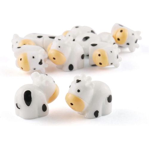 Perle En Forme De Vache 30pcs Vache Laitière Ornements Perles En Résine Dure Pour L¿Artisanat De Bricolage--