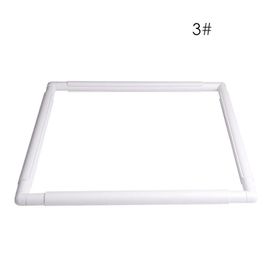 Lot De 3 Cerceaux à Broder Rectangulaires Carrés En ABS Pour Broderie Au Point De Croix, Outil De Couture Pour Loisirs Créatifs, Couture Pratique ( Multicolore