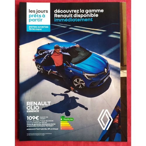Publicité Papier - Brochure Voitures Renault De 2022