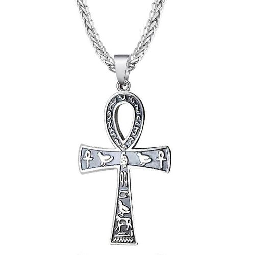 Égypte Ancienne Croix Pendentif Collier Animal Amulette Breloque Clavicule Personnalité