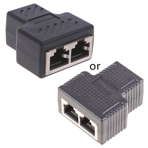 1 à 2 voies CÂBLE RÉSEAU ETHERNET LAN RJ45 Adaptateur de connecteur splitter femelle