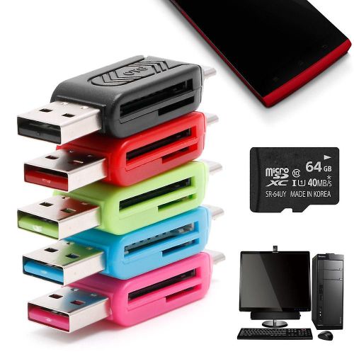 Lecteur de carte mémoire Micro USB 2.0 OTG SDXC TF SD pour téléphones Android Ordinateur PC