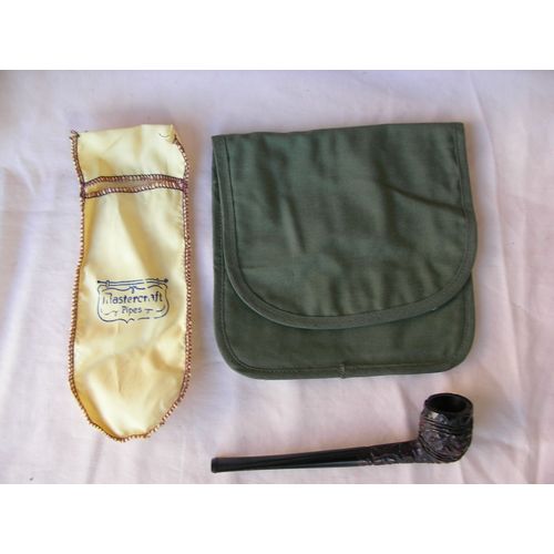 Ww2 Us Lot Fumeur Militaire Américain Pipe Blague A Tabac Étui A Pipe Neufs Référencés G.I. ( 39-45 )