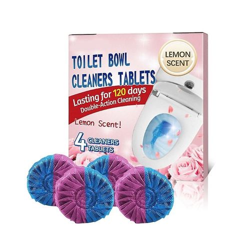 (Paquet de 4) Pastilles de nettoyage des toilettes Nettoyant pour toilettes efficace et durable