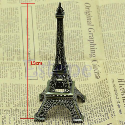 6 tailles ton bronze Paris pour Tour Eiffel Figurine statue Vintage alliage modèle D