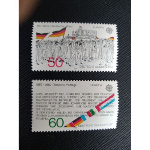 Timbre Allemagne / Rfa Yt 962 - 963 Séries: Europa (C.E.P.T.) - Evénements Historiques 1982 (010309 )